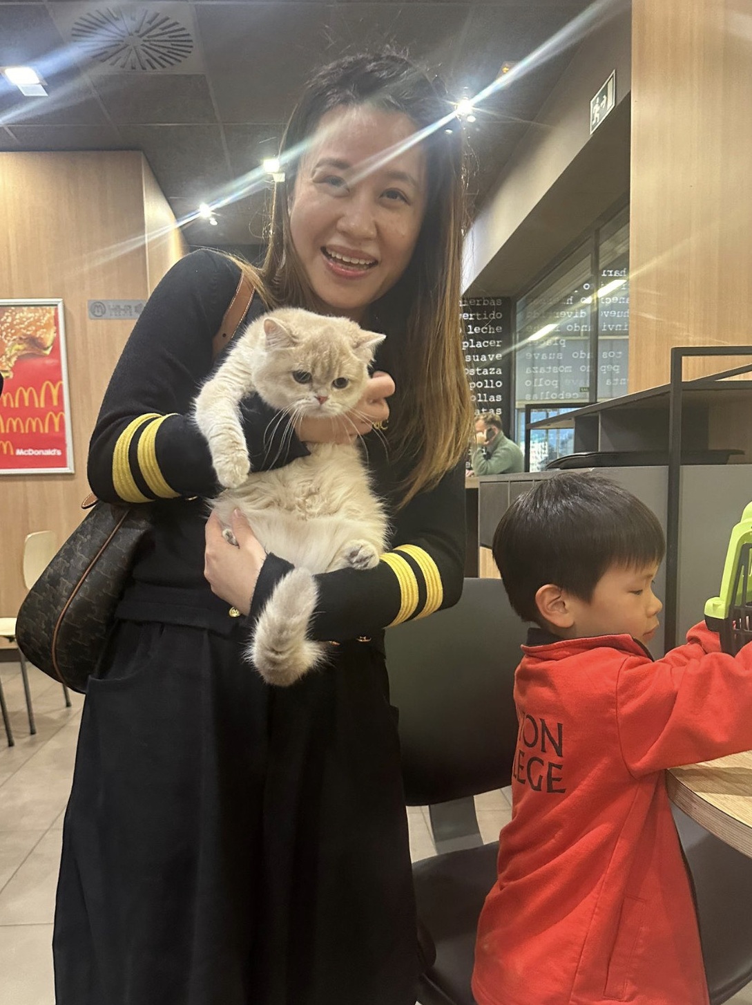 Owner with kitten