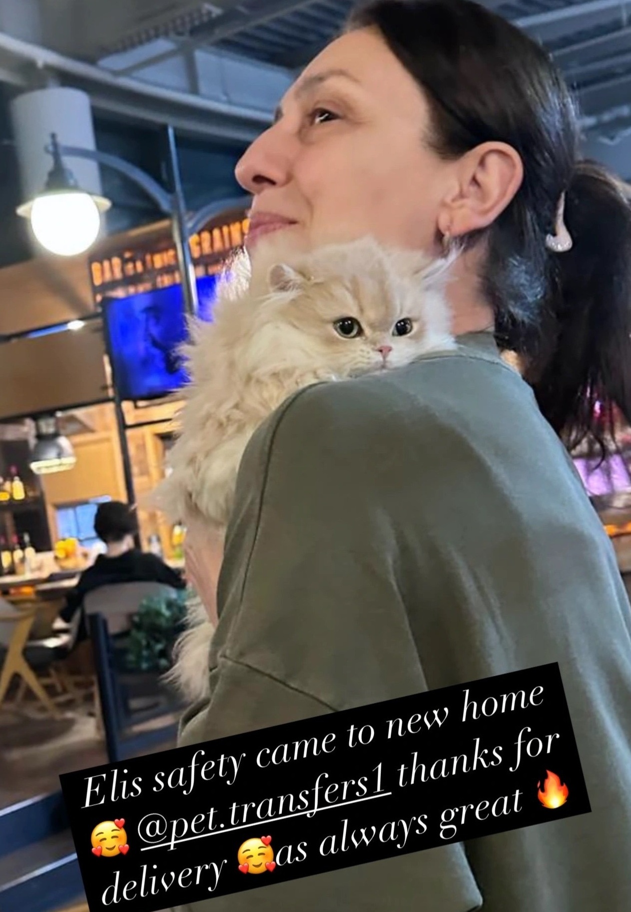Owner with kitten