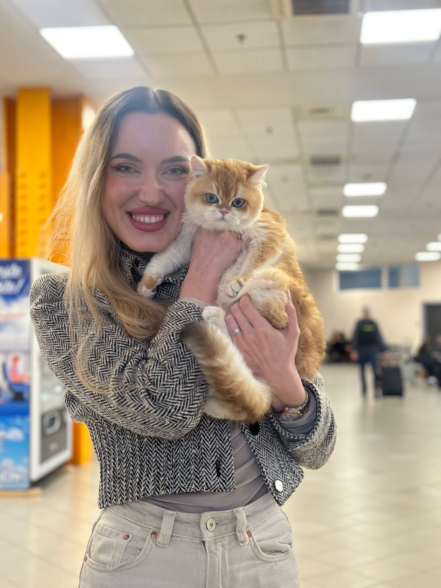 Owner with kitten