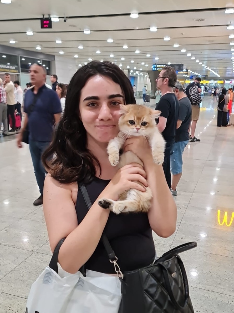 Owner with kitten