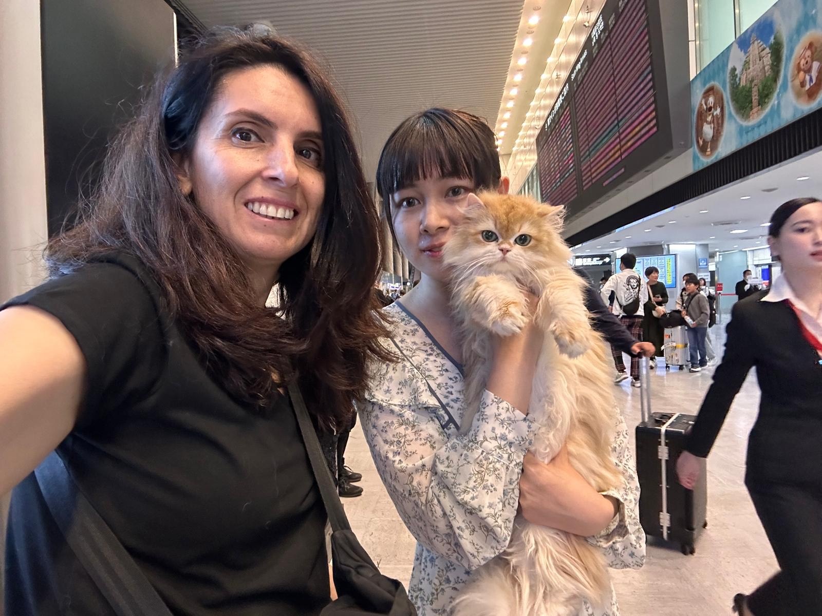 Owner with kitten