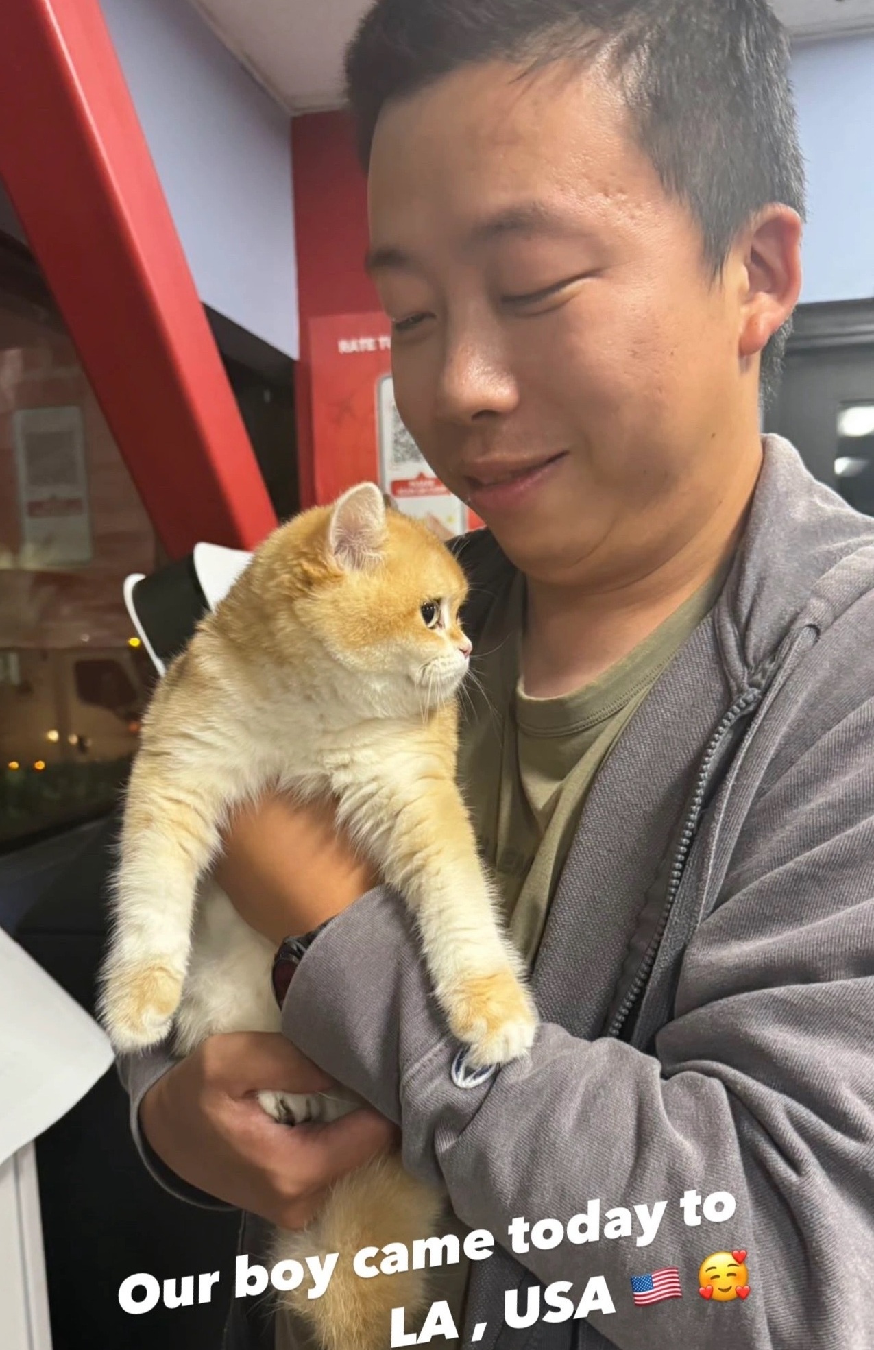 Owner with kitten