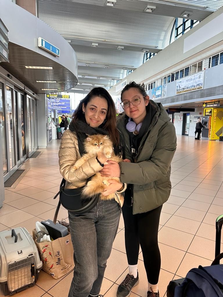 Owner with kitten