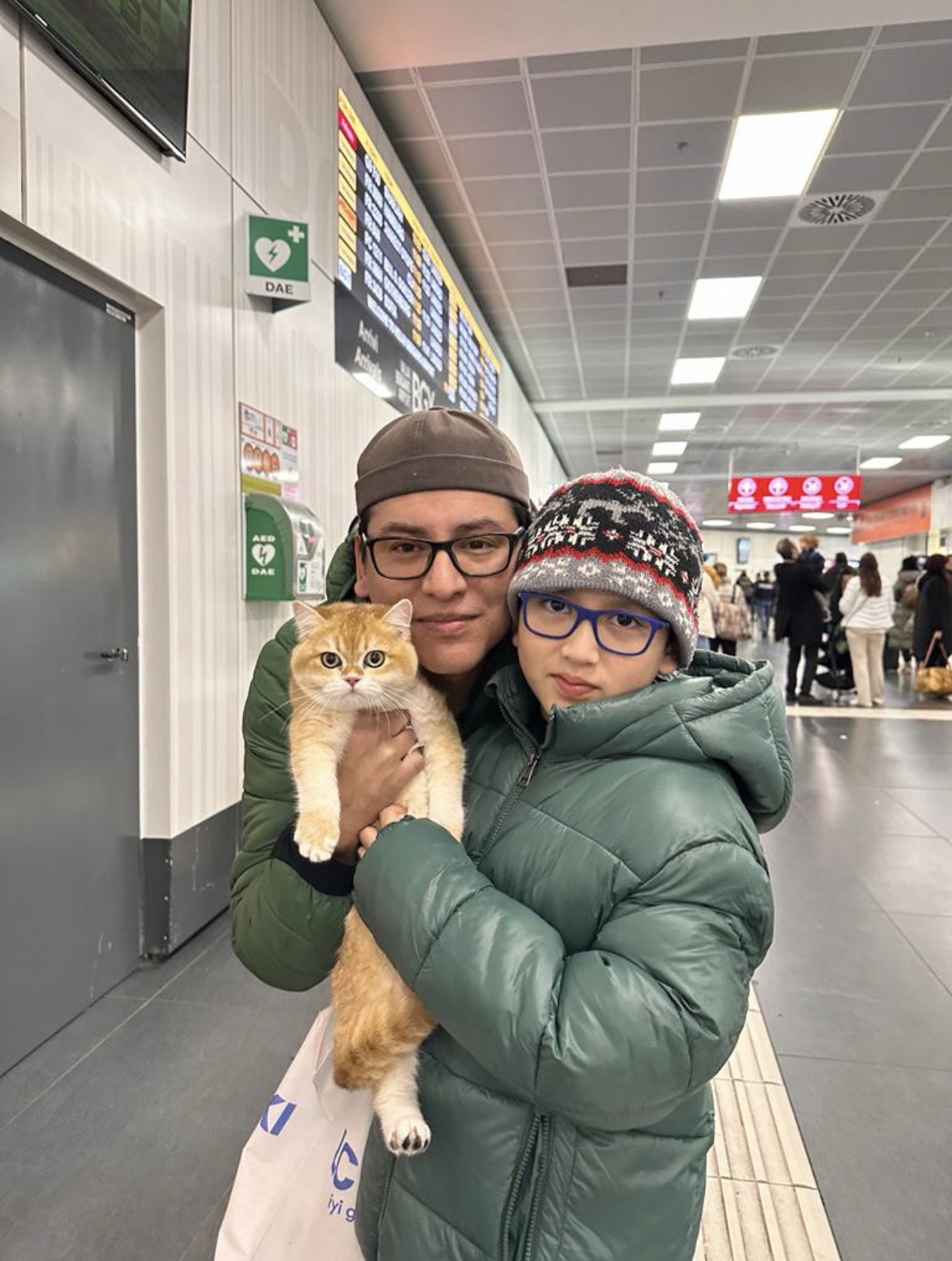 Owner with kitten